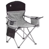 Camping Chair with Built-In 4-Can Cooler, Gray-Grey