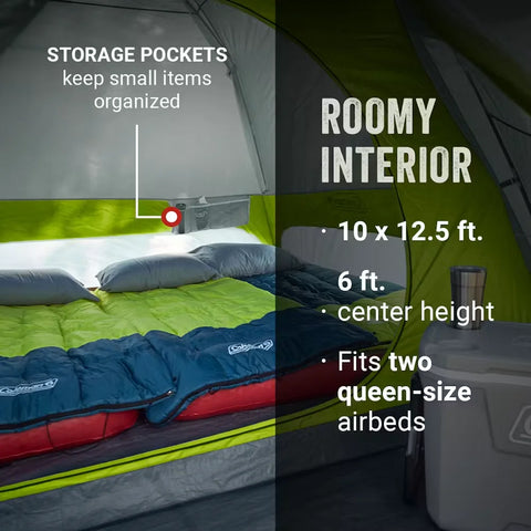 Skydome™ 6-Person Camping Tent with Screen Room, Rock Grey