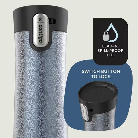 Contigo® West Loop 3.0 Stainless Steel Travel Mug with AUTOSEAL® Lid, 24oz-Crystal Lakeside