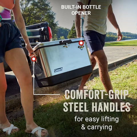 Reunion™ 54-Quart Steel Belted® Stainless Steel Cooler-Stainless Steel
