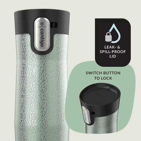 Contigo® West Loop 3.0 Stainless Steel Travel Mug with AUTOSEAL® Lid, 16oz-Crystal Agave