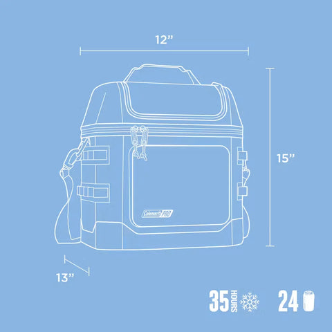 Coleman® Pro 24-Can Soft Cooler-Blue Sky