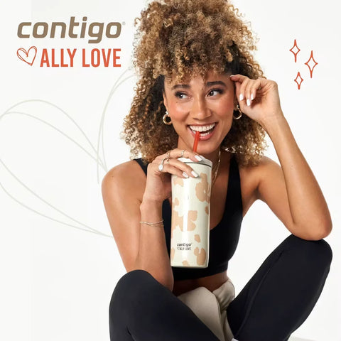 Contigo® x Ally Love Streeterville 2.0 Stainless Steel Tumbler with Straw, 24oz-Violet