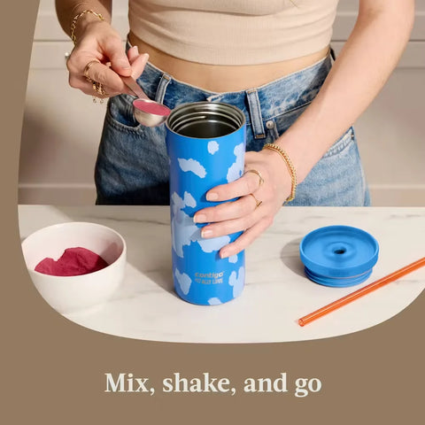 Contigo® x Ally Love Streeterville 2.0 Stainless Steel Tumbler with Straw, 24oz-Stellar Jay