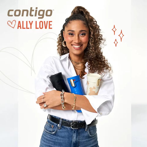 Contigo® x Ally Love West Loop 3.0 Stainless Steel Travel Mug with AUTOSEAL® Easy-Clean Lid, 16oz-Licorice