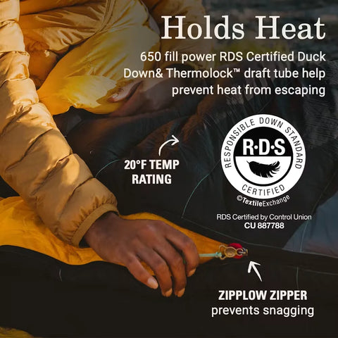 PEAK1™ 20°F Mummy Sleeping Bag - Long