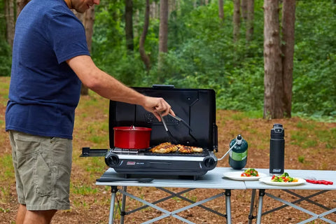 Tabletop Propane Gas Camping Grill/Stove, 2-Burner