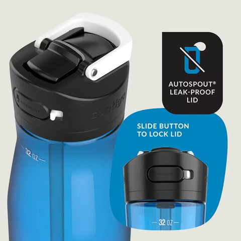 Contigo® Ashland 2.0, Water Bottle with AUTOSPOUT® Lid, 32oz-Blue Poppy