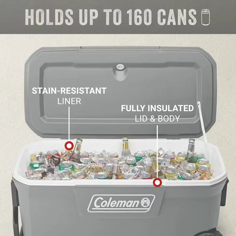 Classic Series 100-Quart Wheeled Cooler-Rock