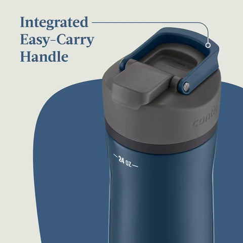 Contigo® Cortland Chill 2.0 Stainless Steel Water Bottle with AUTOSEAL® Lid, 24oz-Blueberry