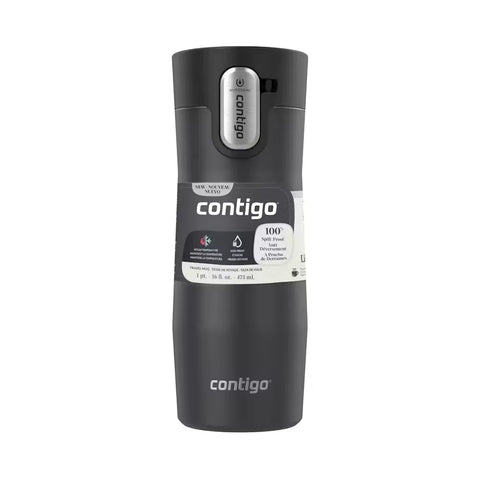 Contigo® West Loop 3.0 Stainless Steel Travel Mug with AUTOSEAL® Lid, 16oz-Matte Black