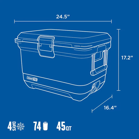 Coleman® Pro 45-Quart Hard Cooler-Blue Sky