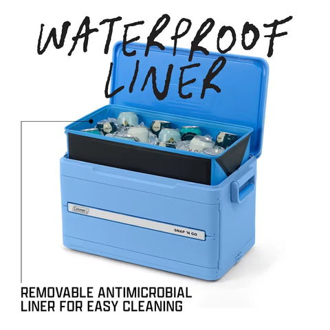 Snap 'N Go 55-Quart Collapsible Hard Cooler-Mussel