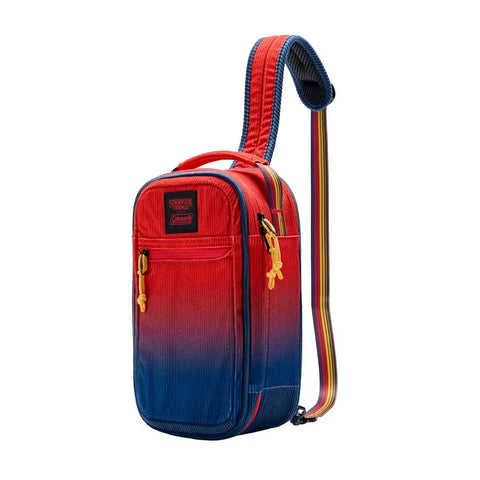 Stranger Things 6-Can Convertible Soft-Sided Cross-Body Sling Cooler-Red Fade