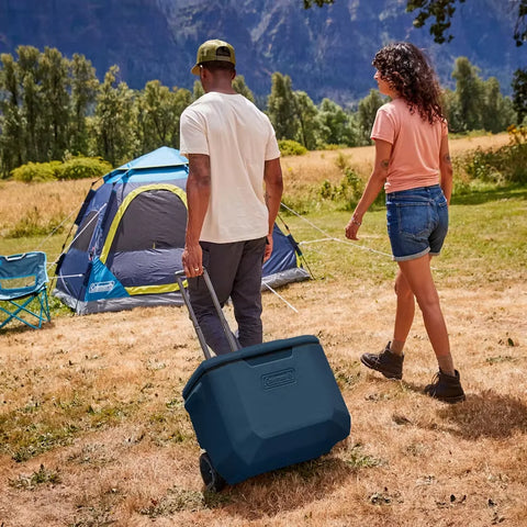 Chiller™ 60-Quart Cooler With Wheels-Cranberry