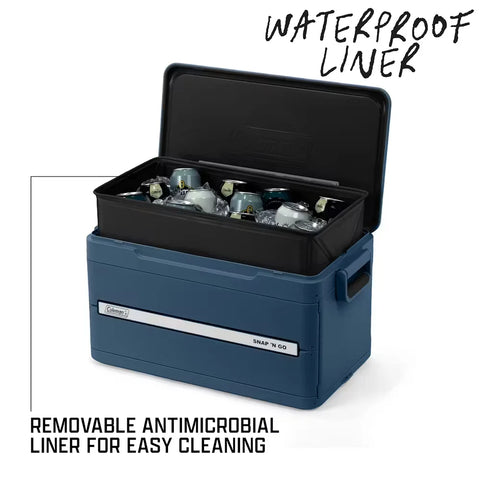 Snap 'N Go 35-Quart Collapsible Hard Cooler-Sapphire