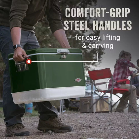 Vintage 54-Quart Steel Belted® Cooler-Green