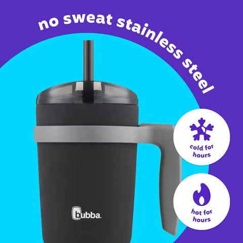 bubba Envy S Tumbler with Handle, Bumper and Straw, 32oz-Licorice