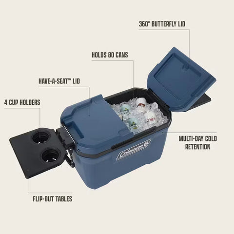 Flex 'N Go™ 52-Quart Cooler-Sapphire