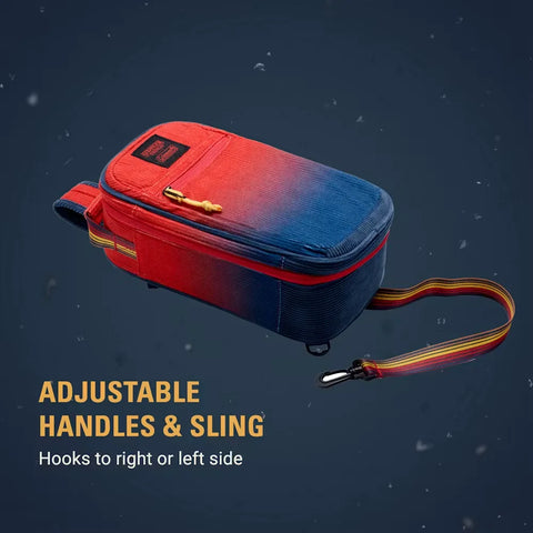 Stranger Things 6-Can Convertible Soft-Sided Cross-Body Sling Cooler-Red Fade