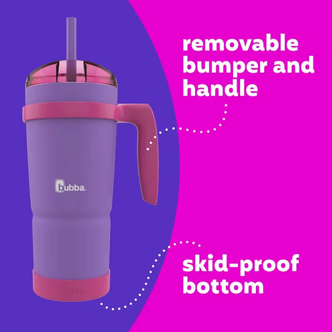 bubba Envy S Tumbler with Handle, Bumper and Straw, 32oz-Grape Dragon Fruit