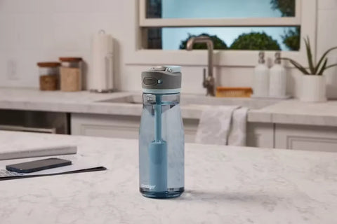 Contigo® Wells Plastic Filter Water Bottle with AUTOSPOUT® Straw Lid, 32 Oz.-Dark Ice