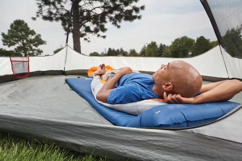 Self-Inflating Sleeping Pad with Pillow-Navy