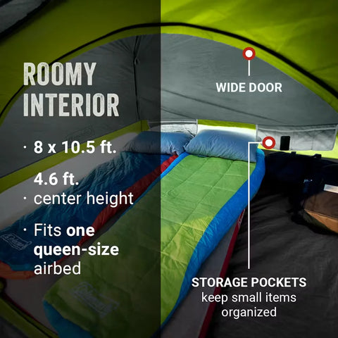 Skydome™ 4-Person Camping Tent with Screen Room, Rock Grey