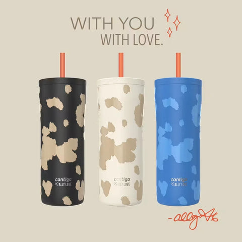 Contigo® x Ally Love Streeterville 2.0 Stainless Steel Tumbler with Straw, 24oz-Stellar Jay