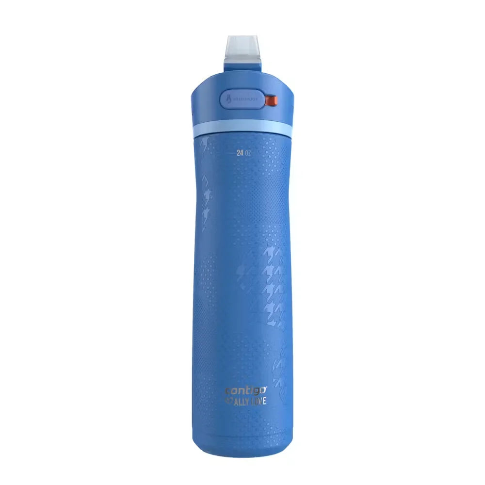 Contigo® x Ally Love Ashland Chill 2.0 Stainless Steel Water Bottle with AUTOSPOUT® Lid, 24oz-Stellar Jay