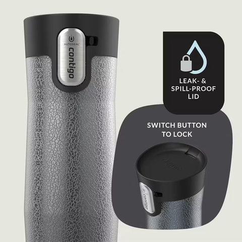 Contigo® West Loop 3.0 Stainless Steel Travel Mug with AUTOSEAL® Lid, 16oz-Crystal Sake