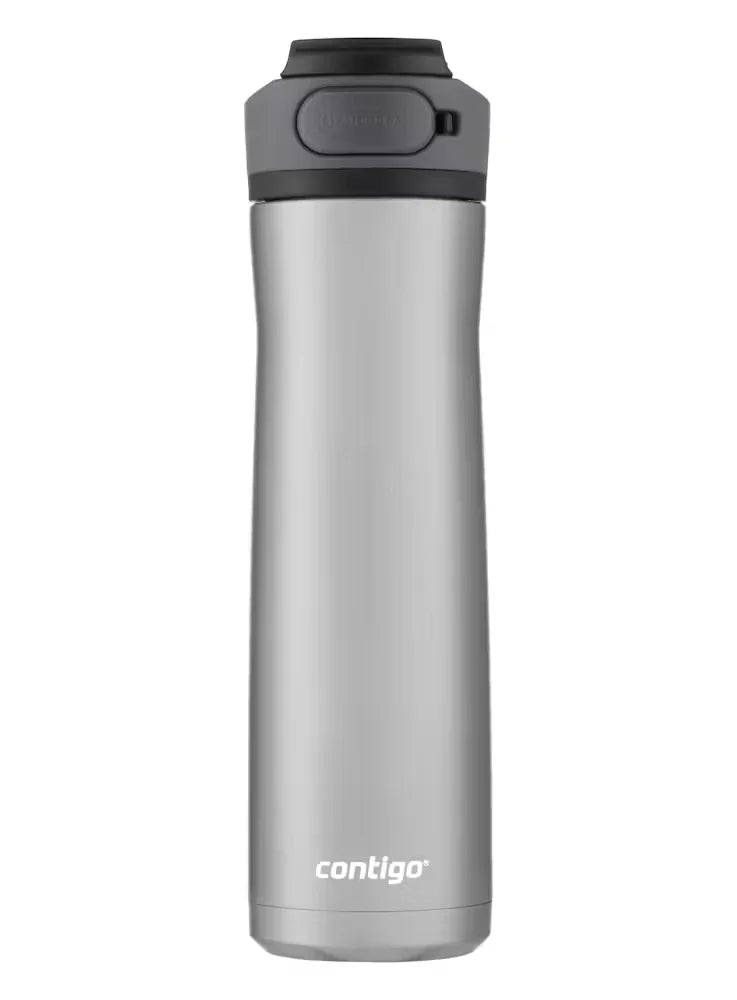 Contigo® Cortland Chill 2.0 Stainless Steel Water Bottle with AUTOSEAL® Lid, 24oz-Stainless Steel / Licorice