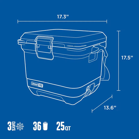 Coleman® Pro 25-Quart Hard Cooler-Neptune