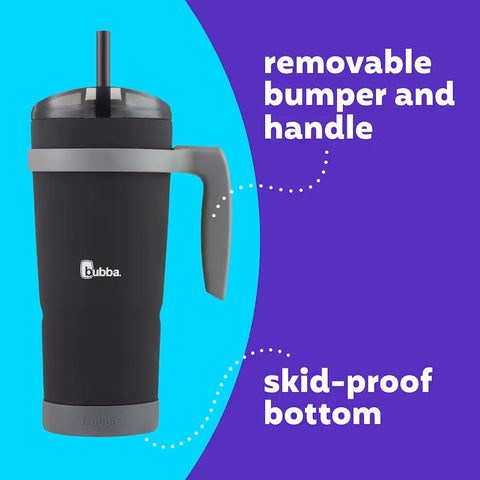 bubba Envy S Tumbler with Handle, Bumper and Straw, 32oz-Licorice