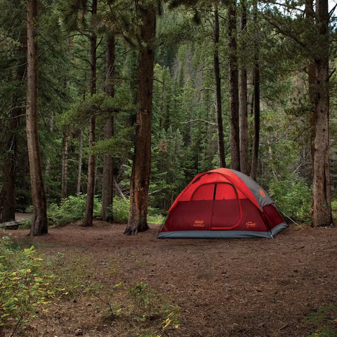 4-Person Flatwoods II™ Lightweight Dome Camping Tent-Red