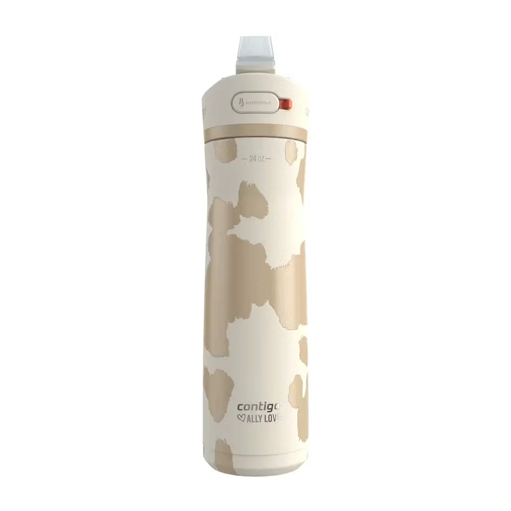 Contigo® x Ally Love Ashland Chill 2.0 Stainless Steel Water Bottle with AUTOSPOUT® Lid, 24oz-Oatmilk