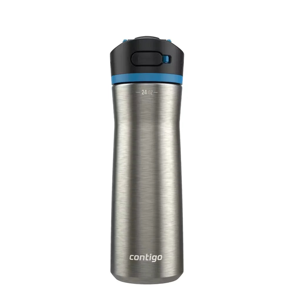 Contigo® Ashland Chill 2.0 Stainless Steel Water Bottle with AUTOSPOUT® Lid, 24oz-Blue Poppy Trim