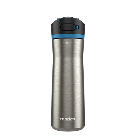 Contigo® Ashland Chill 2.0 Stainless Steel Water Bottle with AUTOSPOUT® Lid, 24oz-Blue Poppy Trim