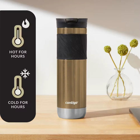Contigo® Byron 2.0 Stainless Steel Travel Mug with SNAPSEAL™ Lid and Grip, 24oz-Chardonnay