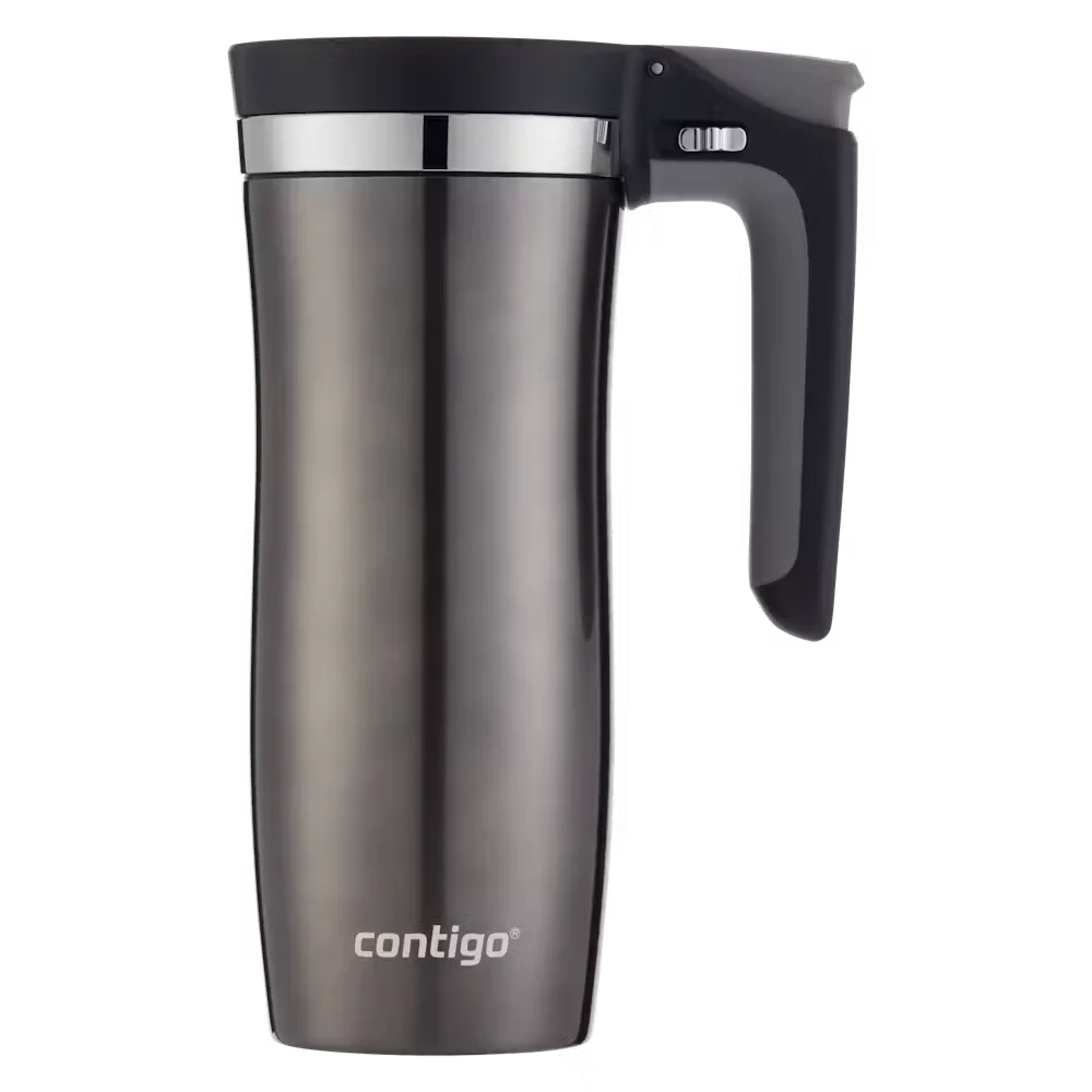 Contigo® Handled AUTOSEAL® Stainless Steel Travel Mug with Easy-Clean Lid, 16oz-Gunmetal
