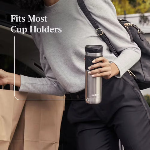 Contigo® Byron 2.0 Stainless Steel Travel Mug with SNAPSEAL™ Lid and Grip, 24oz-Stainless Steel