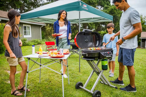 Compact Roll-Top Aluminum Camping Table