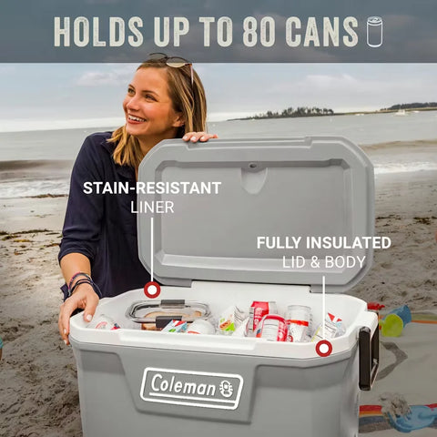 Classic Series 52-Quart Hard Cooler-Rock Grey