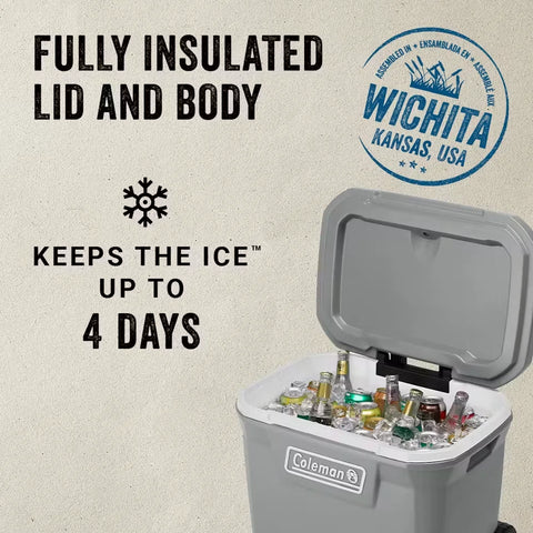 Classic Series™ 65-Quart Wheeled Cooler-Rock
