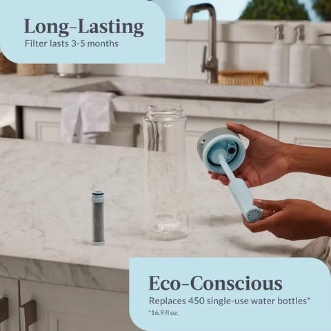 Contigo® Wells Straw Filtration Tritan Water Bottle with AUTOSPOUT® LID, 24oz-Salt