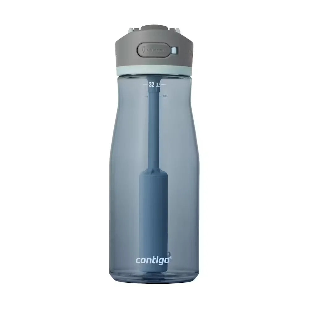 Contigo® Wells Plastic Filter Water Bottle with AUTOSPOUT® Straw Lid, 32 Oz.-Dark Ice