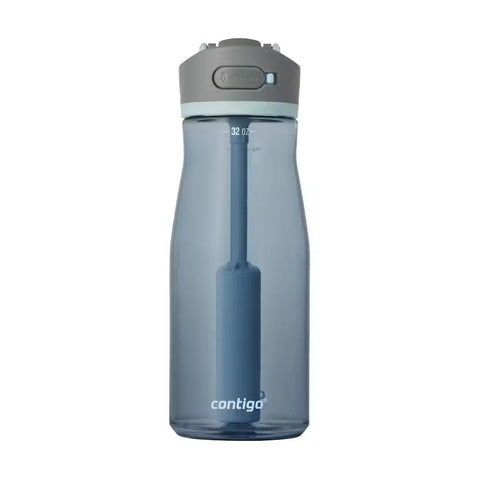 Contigo® Wells Plastic Filter Water Bottle with AUTOSPOUT® Straw Lid, 32 Oz.-Dark Ice