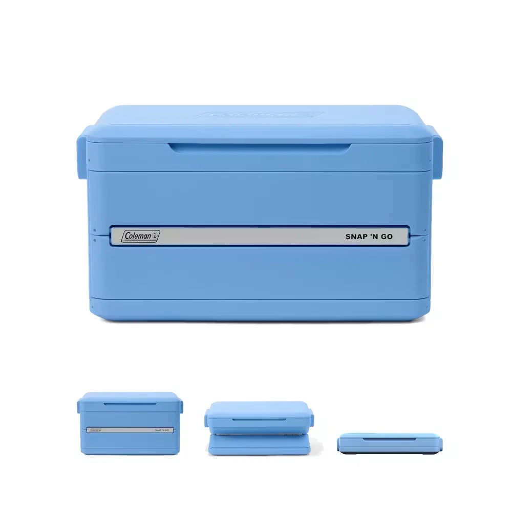 Snap 'N Go 35-Quart Collapsible Hard Cooler-Blue Sky