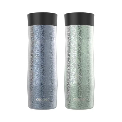 Contigo® West Loop 3.0 Stainless Steel Travel Mug with AUTOSEAL® Lid, 20oz, 2-Pack-Crystal Lakeside & Crystal Agave