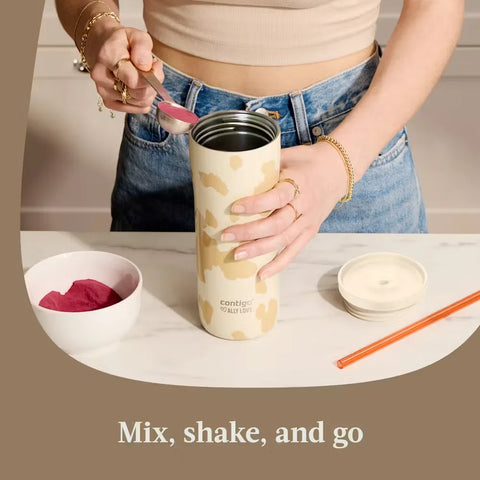 Contigo® x Ally Love Streeterville 2.0 Stainless Steel Tumbler with Straw, 24oz-Oatmilk
